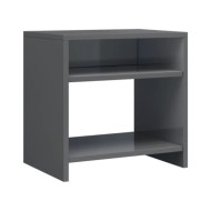 Table de chevet Gris brillant 40 x 30 x 40 cm Aggloméré 