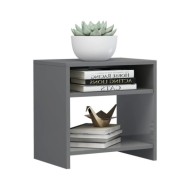 Table de chevet Gris brillant 40 x 30 x 40 cm Aggloméré 