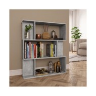 Bibliothèque/Séparateur de pièce Gris béton 80x24x96 cm 