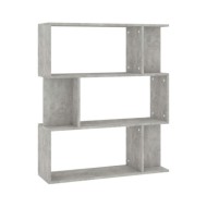 Bibliothèque/Séparateur de pièce Gris béton 80x24x96 cm 