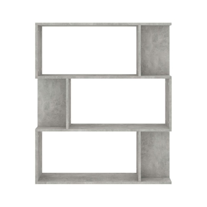 Bibliothèque/Séparateur de pièce Gris béton 80x24x96 cm 
