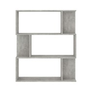 Bibliothèque/Séparateur de pièce Gris béton 80x24x96 cm 