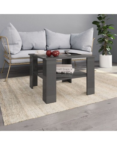 Table basse Gris brillant 60 x 60 x 42 cm Aggloméré  