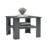 Table basse Gris brillant 60 x 60 x 42 cm Aggloméré  