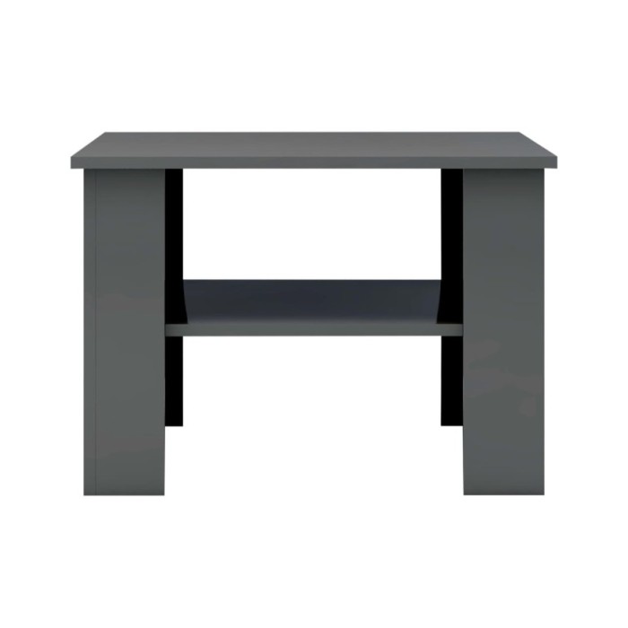 Table basse Gris brillant 60 x 60 x 42 cm Aggloméré  