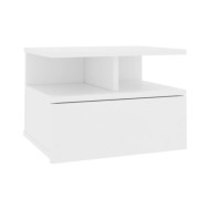 Table de chevet flottante Blanc 40x31x27 cm Bois d'ingénierie