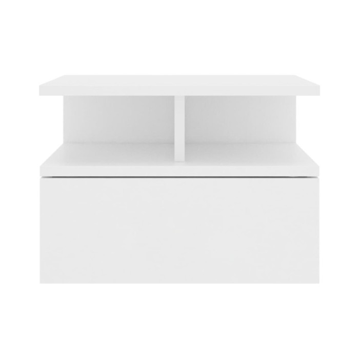 Table de chevet flottante Blanc 40x31x27 cm Bois d'ingénierie