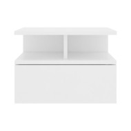 Table de chevet flottante Blanc 40x31x27 cm Bois d'ingénierie