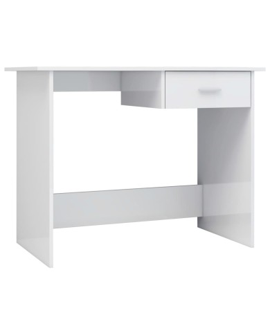 Bureau Blanc brillant 100 x 50 x 76 cm Aggloméré