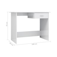 Bureau Blanc brillant 100 x 50 x 76 cm Aggloméré
