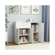 Buffet Blanc 88x30x70 cm Bois d'ingénierie
