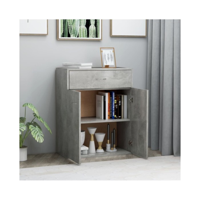 Buffet Gris béton 60 x 30 x 75 cm Aggloméré