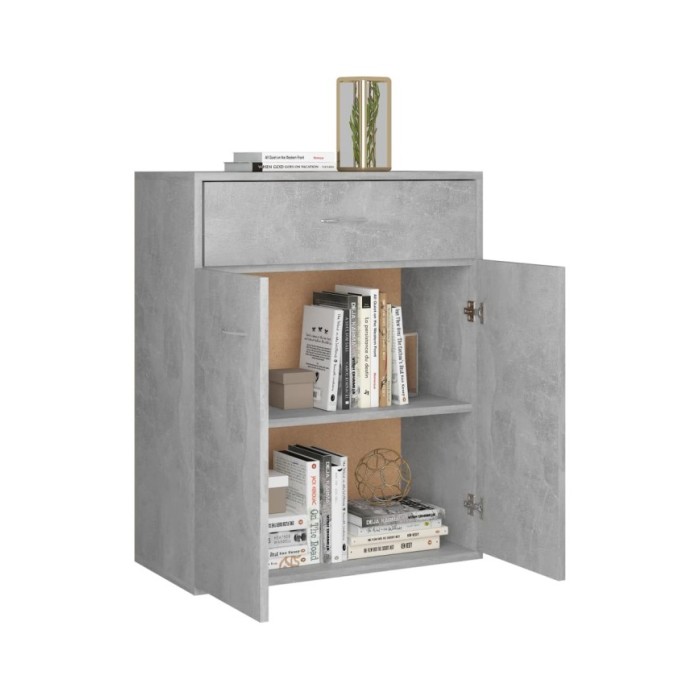 Buffet Gris béton 60 x 30 x 75 cm Aggloméré