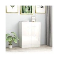 Buffet Blanc brillant 60x30x75 cm Aggloméré