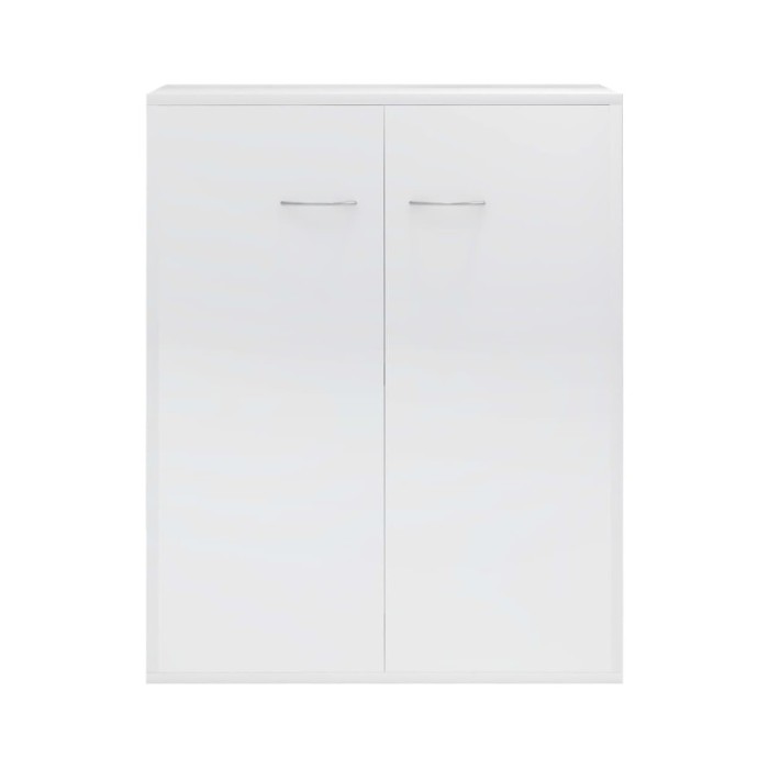 Buffet Blanc brillant 60x30x75 cm Aggloméré