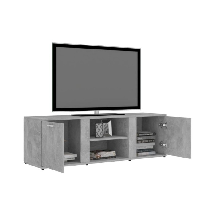 Meuble TV Gris béton 120x34x37 cm Aggloméré
