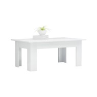 Table basse Blanc brillant 100 x 60 x 42 cm Aggloméré 