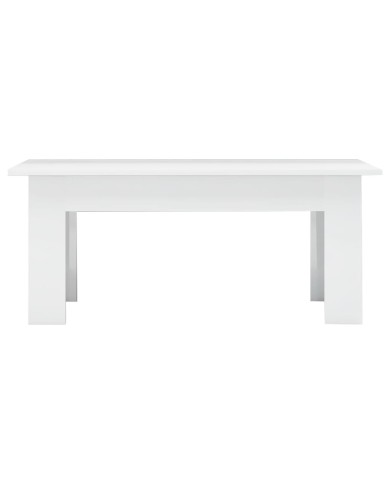 Table basse Blanc brillant 100 x 60 x 42 cm Aggloméré 