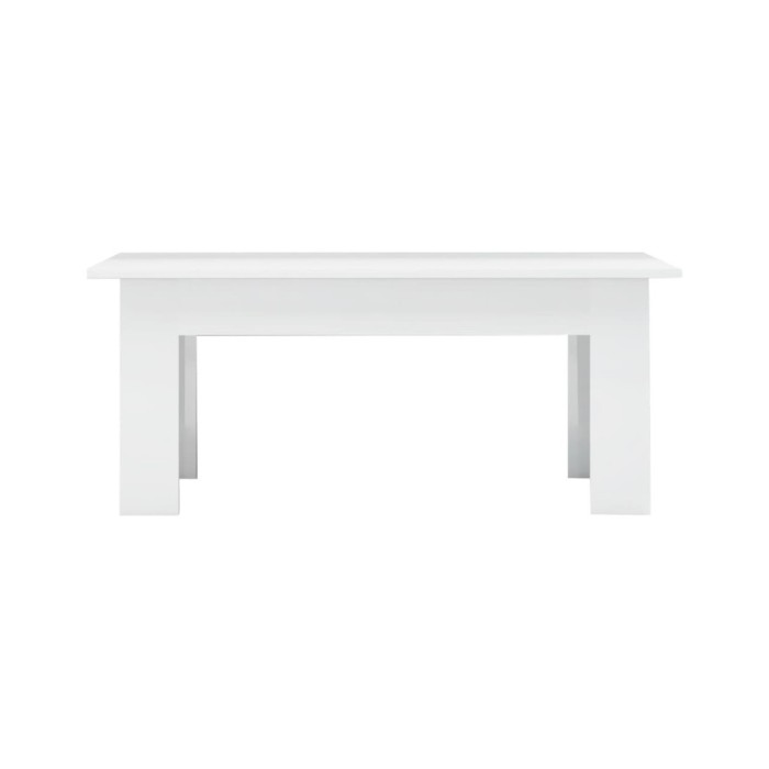 Table basse Blanc brillant 100 x 60 x 42 cm Aggloméré 