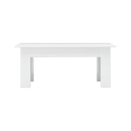 Table basse Blanc brillant 100 x 60 x 42 cm Aggloméré 