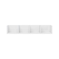 Étagère murale à CD Blanc brillant 100x18x18 cm Aggloméré