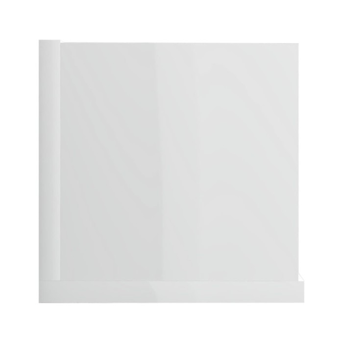 Étagère murale à CD Blanc brillant 100x18x18 cm Aggloméré