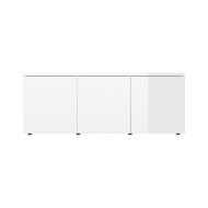 Meuble TV Blanc brillant 80x34x30 cm Aggloméré