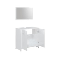 Ensemble de meubles de salle de bain Blanc brillant Aggloméré