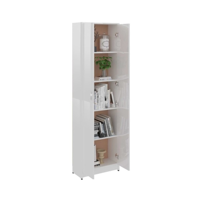 Garde-robe de couloir Blanc brillant 55x25x189 cm Aggloméré