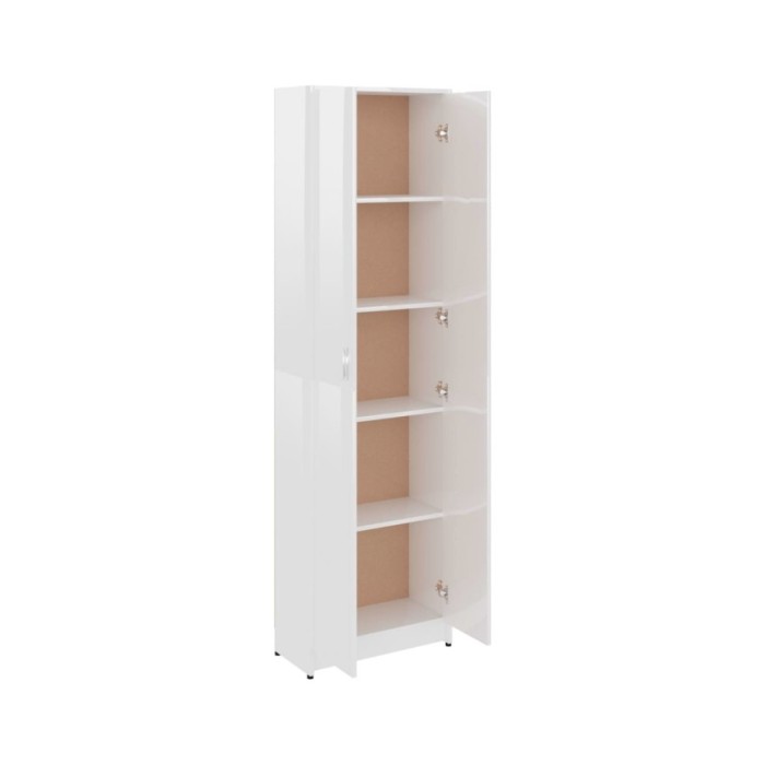 Garde-robe de couloir Blanc brillant 55x25x189 cm Aggloméré