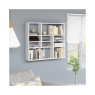 Étagère murale Blanc brillant 90x16x78 cm Aggloméré
