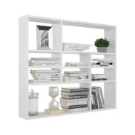 Étagère murale Blanc brillant 90x16x78 cm Aggloméré