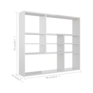 Étagère murale Blanc brillant 90x16x78 cm Aggloméré