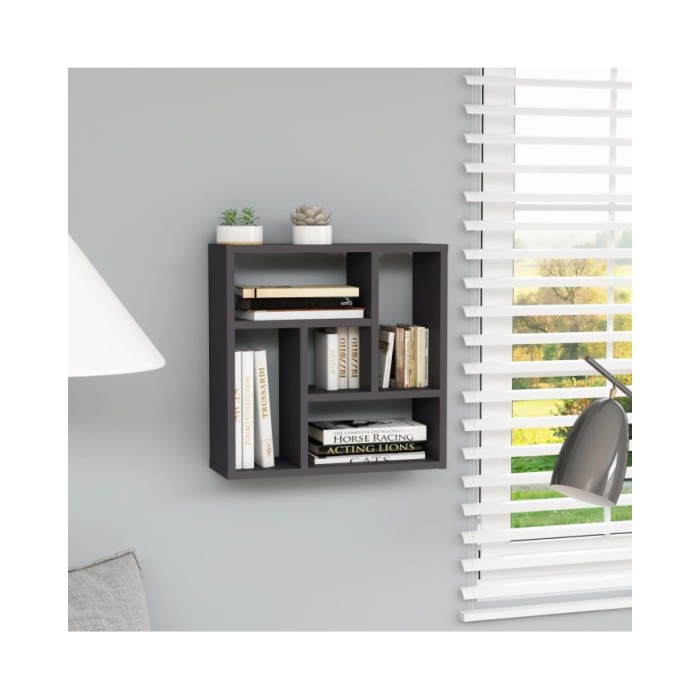 Étagère murale Gris 45,1x16x45,1 cm Aggloméré
