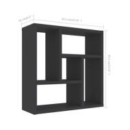 Étagère murale Gris 45,1x16x45,1 cm Aggloméré