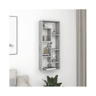 Étagère murale Gris béton 36x16x90 cm Aggloméré