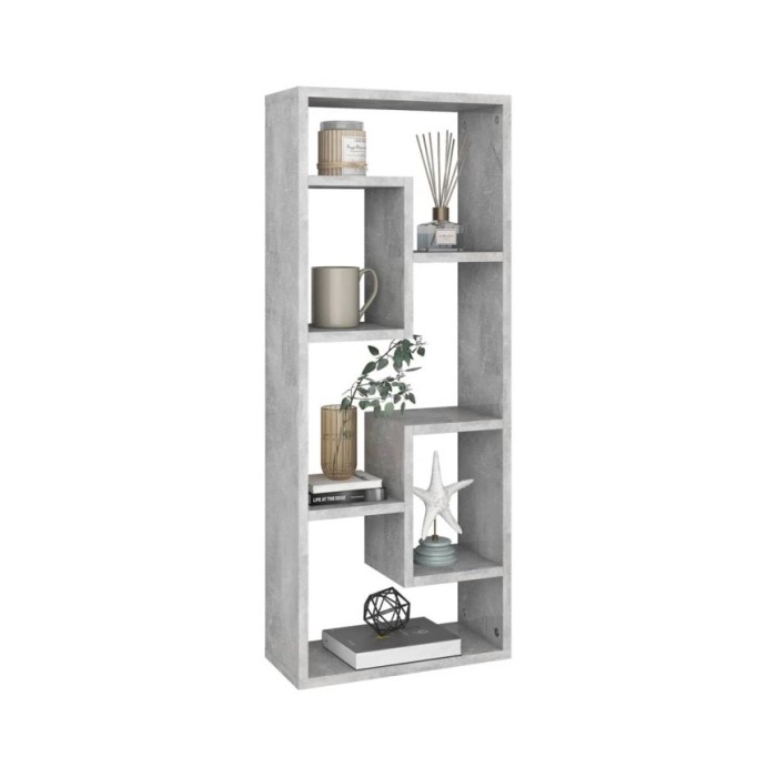 Étagère murale Gris béton 36x16x90 cm Aggloméré