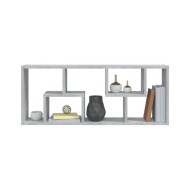 Étagère murale Gris béton 36x16x90 cm Aggloméré
