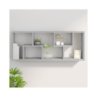 Étagère murale Gris béton 36x16x90 cm Aggloméré