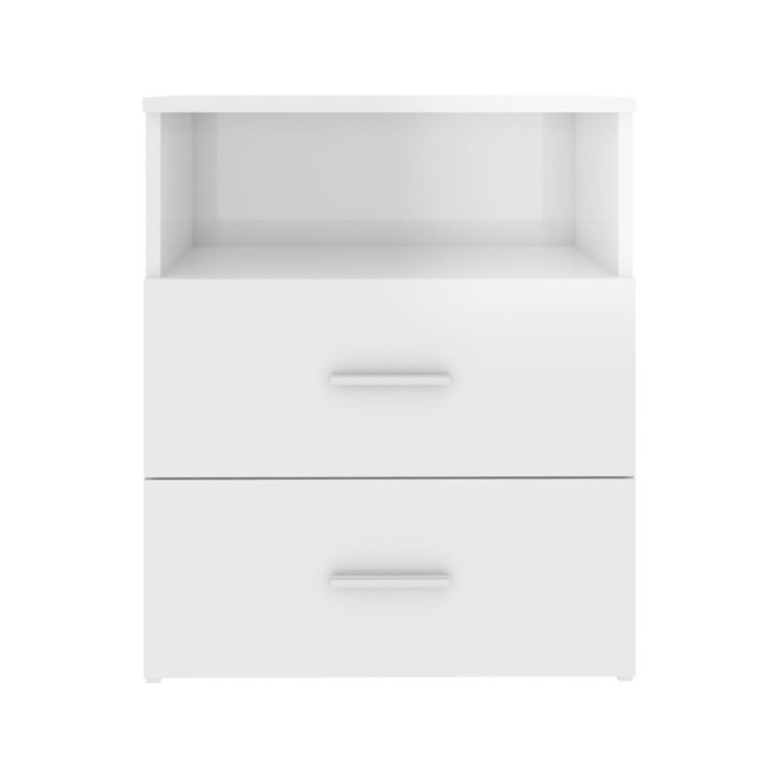 Tables de chevet 2 pcs Blanc brillant 50x32x60 cm