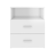 Tables de chevet 2 pcs Blanc brillant 50x32x60 cm