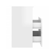 Tables de chevet 2 pcs Blanc brillant 50x32x60 cm