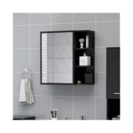 Armoire à miroir de bain Noir brillant 62,5x20,5x64cm Aggloméré