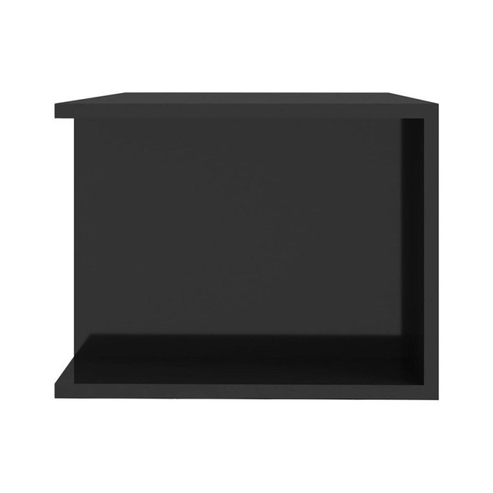 Meuble TV avec lumières LED Noir brillant 90x39x30 cm