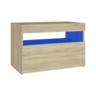 Meuble TV avec lumières LED Chêne sonoma 60x35x40 cm