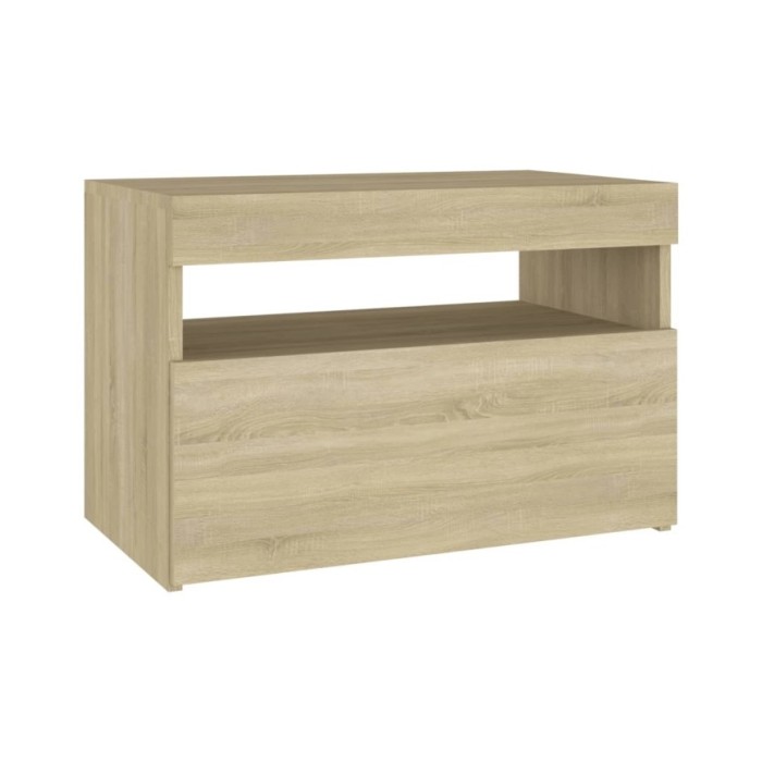 Meuble TV avec lumières LED Chêne sonoma 60x35x40 cm