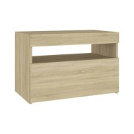 Meuble TV avec lumières LED Chêne sonoma 60x35x40 cm