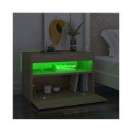 Meuble TV avec lumières LED Chêne sonoma 60x35x40 cm
