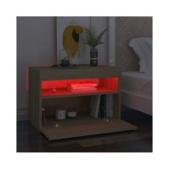 Meuble TV avec lumières LED Chêne sonoma 60x35x40 cm