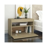 Meuble TV avec lumières LED Chêne sonoma 60x35x40 cm
